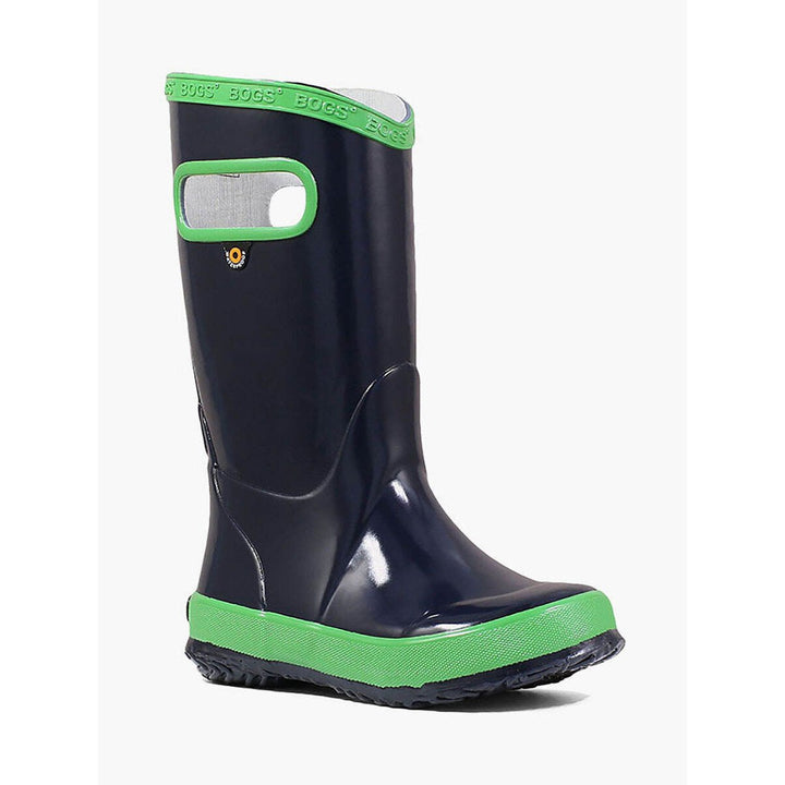 BOGS Unisex Kids Rainboot Lightweight Waterproof Boots Navy/Green - 71326-411 Navy/Green Image 1