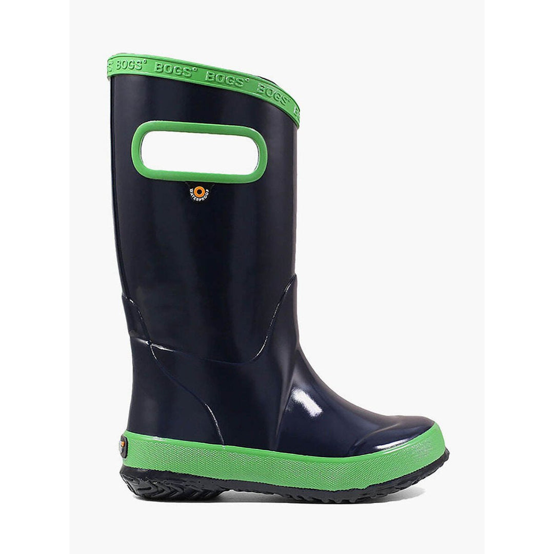 BOGS Unisex Kids Rainboot Lightweight Waterproof Boots Navy/Green - 71326-411 Navy/Green Image 2