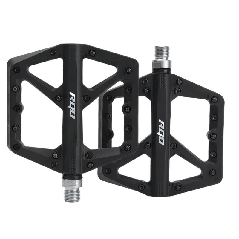 Nylon Platform MTB Bike Pedals  Flat Grip with Bearings Image 1