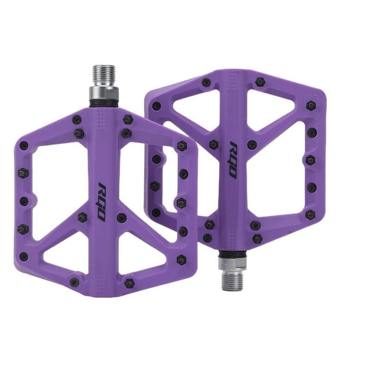 Nylon Platform MTB Bike Pedals  Flat Grip with Bearings Image 6