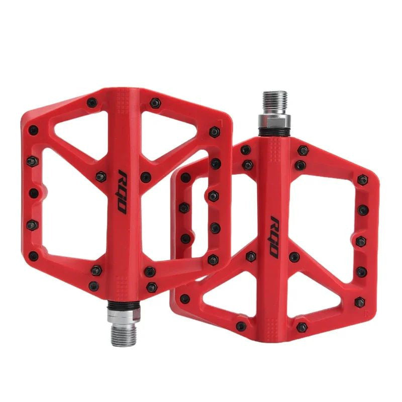 Nylon Platform MTB Bike Pedals  Flat Grip with Bearings Image 7