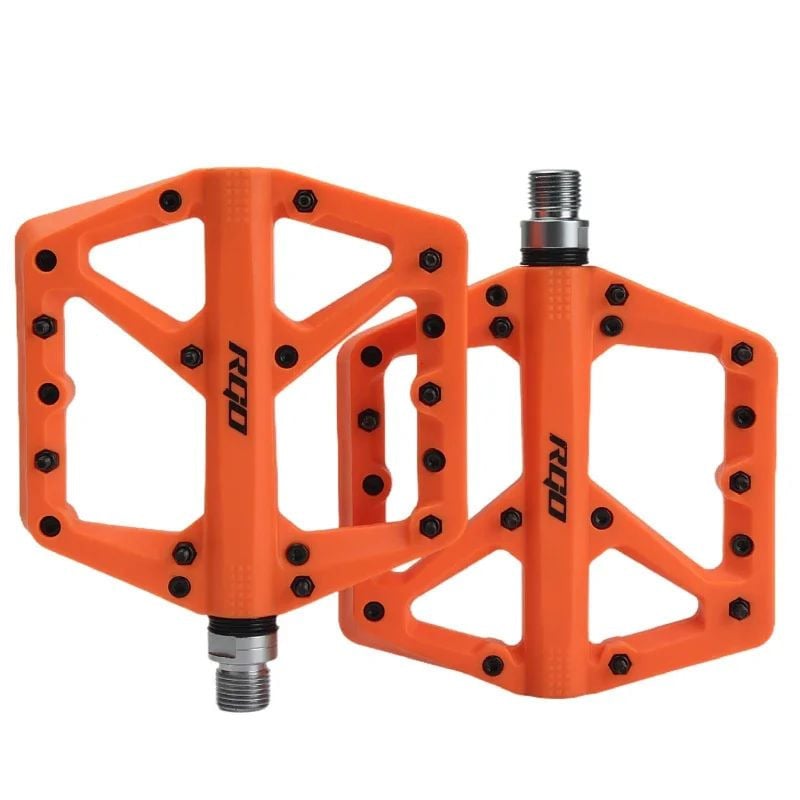 Nylon Platform MTB Bike Pedals  Flat Grip with Bearings Image 9