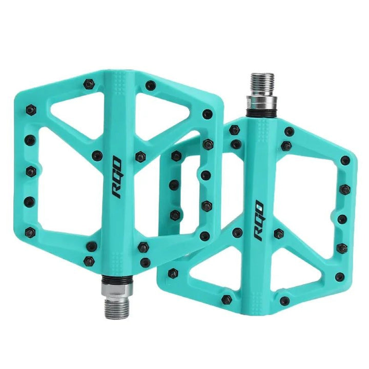 Nylon Platform MTB Bike Pedals  Flat Grip with Bearings Image 10