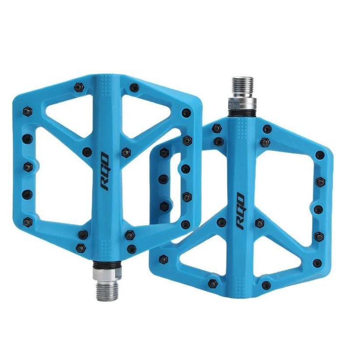 Nylon Platform MTB Bike Pedals  Flat Grip with Bearings Image 1