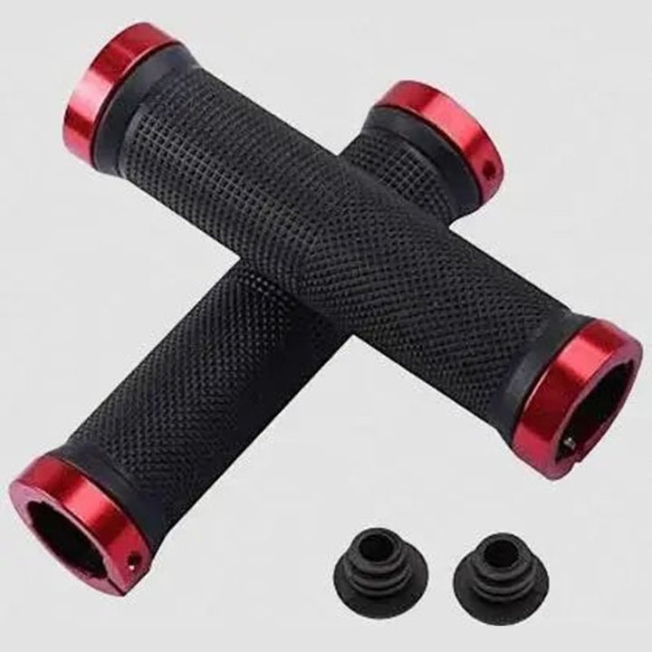 Non-Slip Rubber Bike Grips Double Alloy Lock Handlebar Grips Image 7