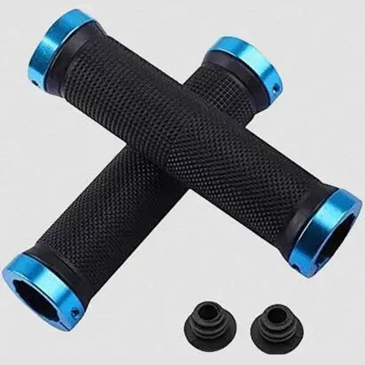 Non-Slip Rubber Bike Grips Double Alloy Lock Handlebar Grips Image 8