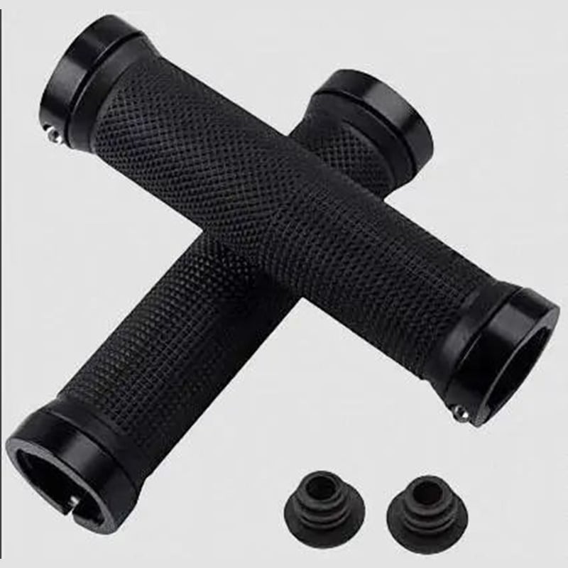 Non-Slip Rubber Bike Grips Double Alloy Lock Handlebar Grips Image 9