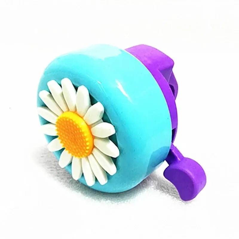 Kids Bike Bell  Flower Handlebar Horn with Multi-Color Ring Image 3