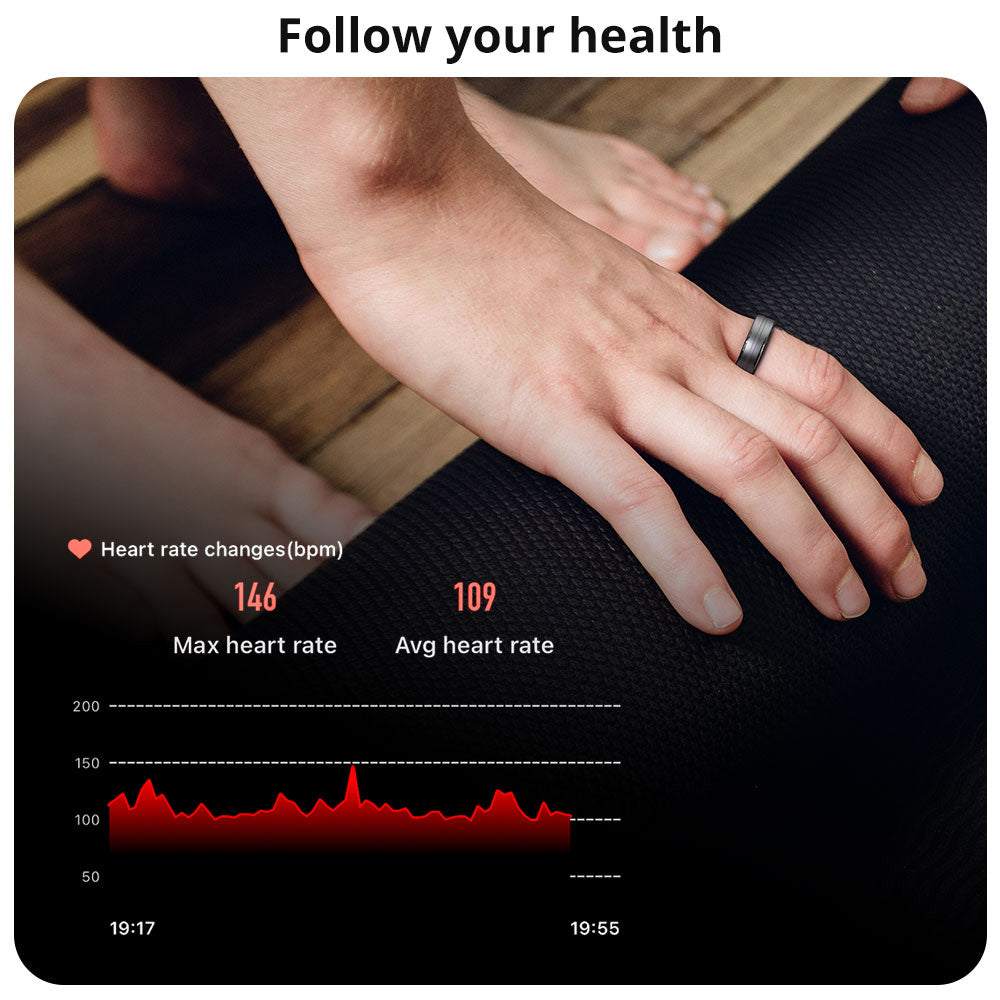 COLMI R06 Smart Ring Men Women Heart Rate and Blood Oxygen Monitor IP68 and 5ATM Waterproof Multi-sport Mode Image 3