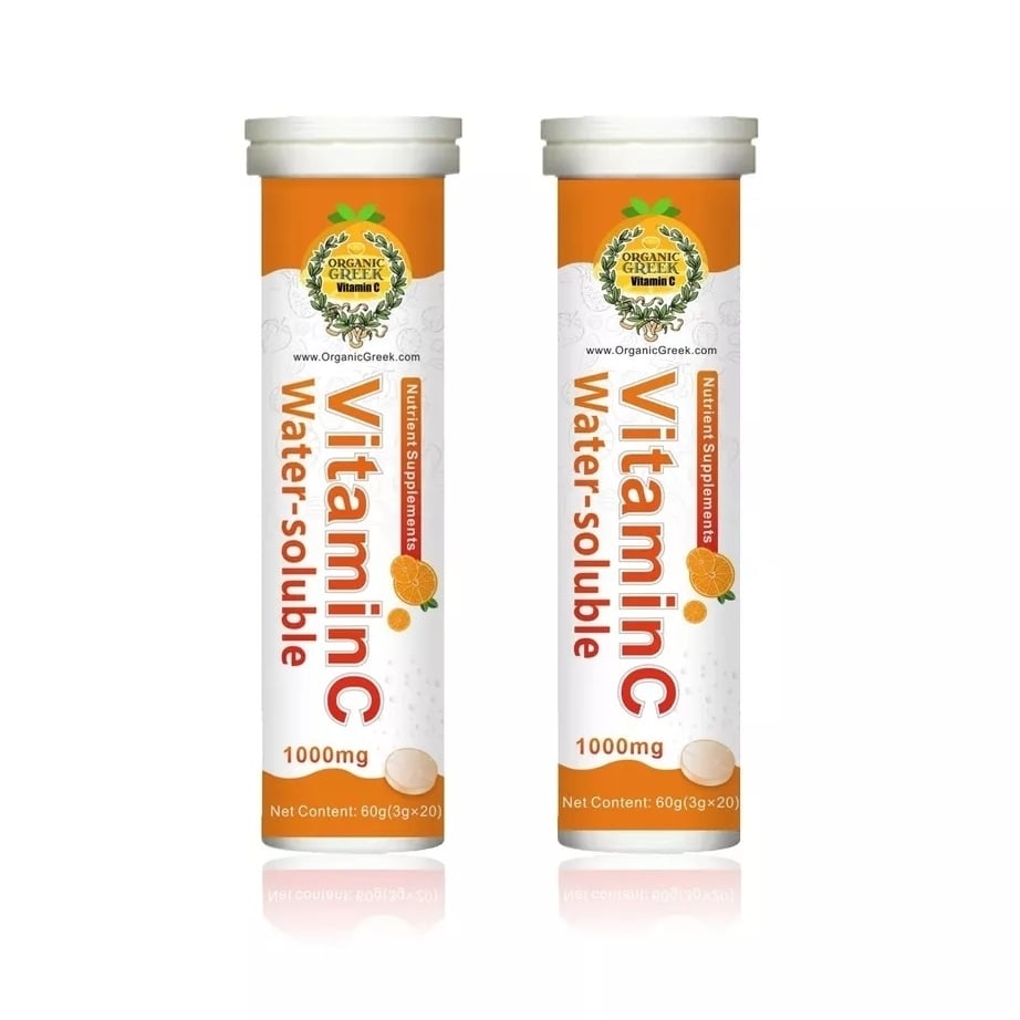 Organic Greek Vitamin C 1000mg Soluble Calcium Vitamin D Non-GMO Vegan 100% Natural Image 4