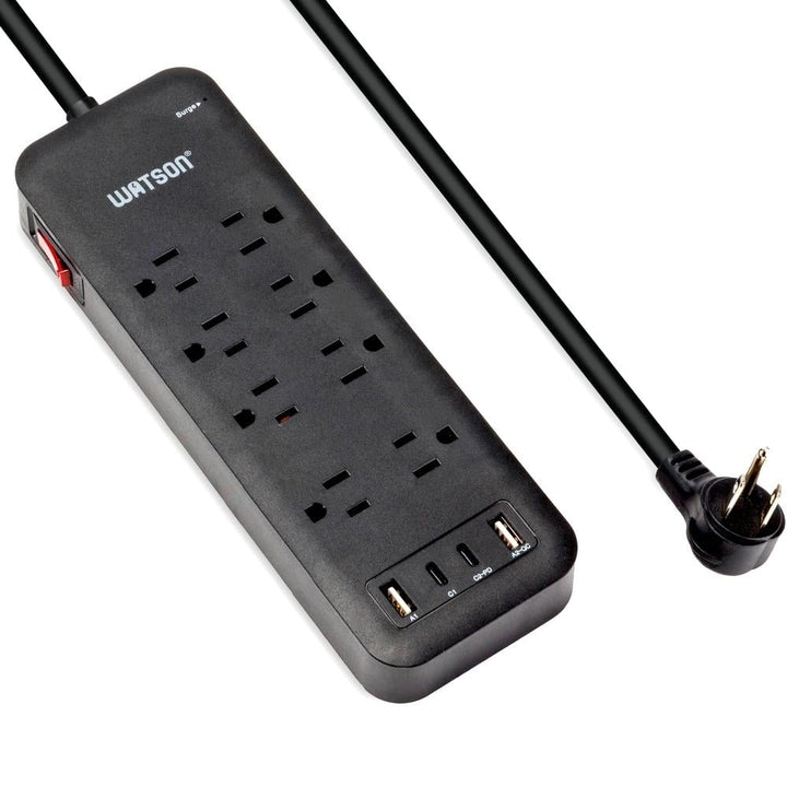 6/8/10-Outlet Surge Protector 1/4/2 USB Ports 450/2450 Joules 6 Cord LED Indicator,Power Strip for Home/Office Use by Image 10