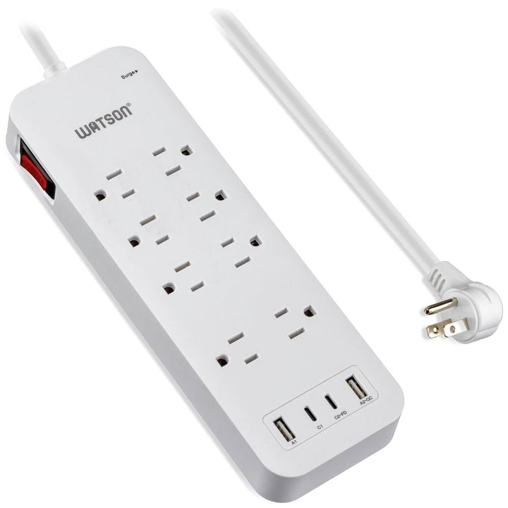 6/8/10-Outlet Surge Protector 1/4/2 USB Ports 450/2450 Joules 6 Cord LED Indicator,Power Strip for Home/Office Use by Image 11