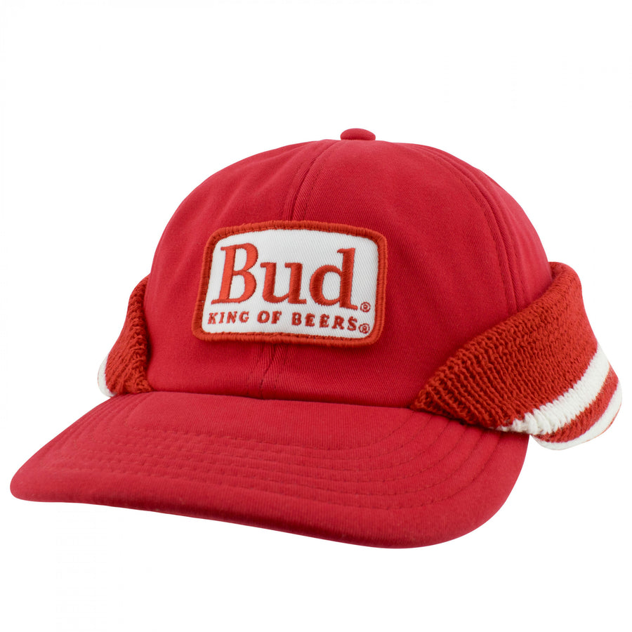 Budweiser Embroidered Bud Logo Striped Rounded Bill Hat Image 1