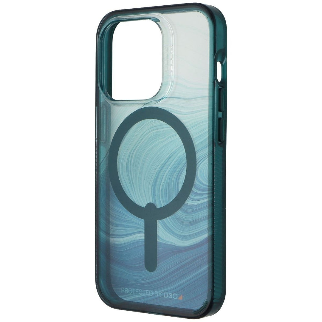 ZAGG Gear4 Milan Snap Case for MagSafe for iPhone 14 Pro - Green Swirl Image 1