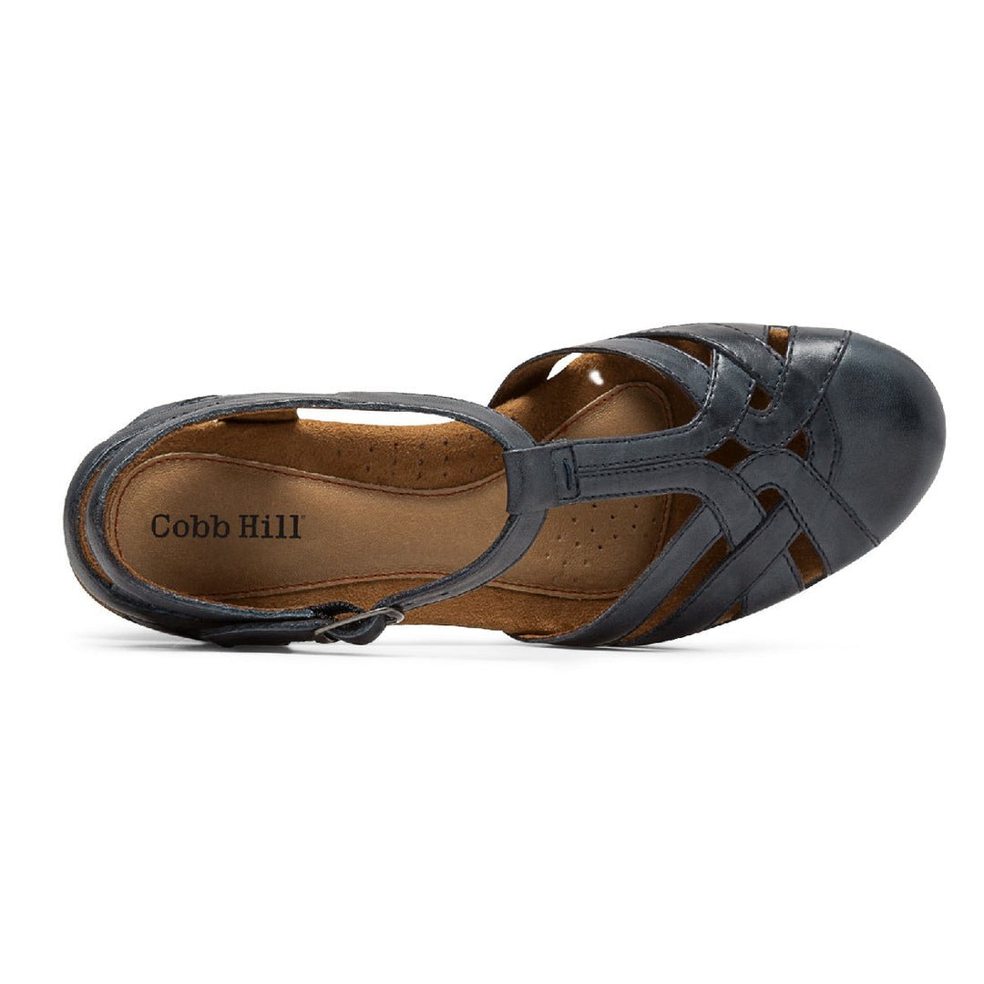 Cobb Hill Womens Aubrey T-Strap Sandal Navy - CBD12-JBU56 (CBD12NV) 7 Navy Image 3