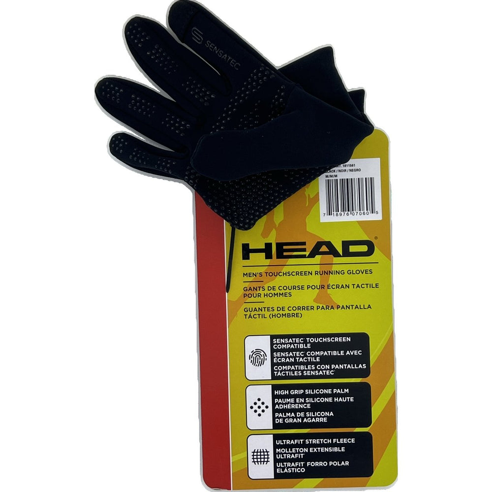 Head Mens Touchscreen Running Gloves 1 Pair Medium (Black) Image 2