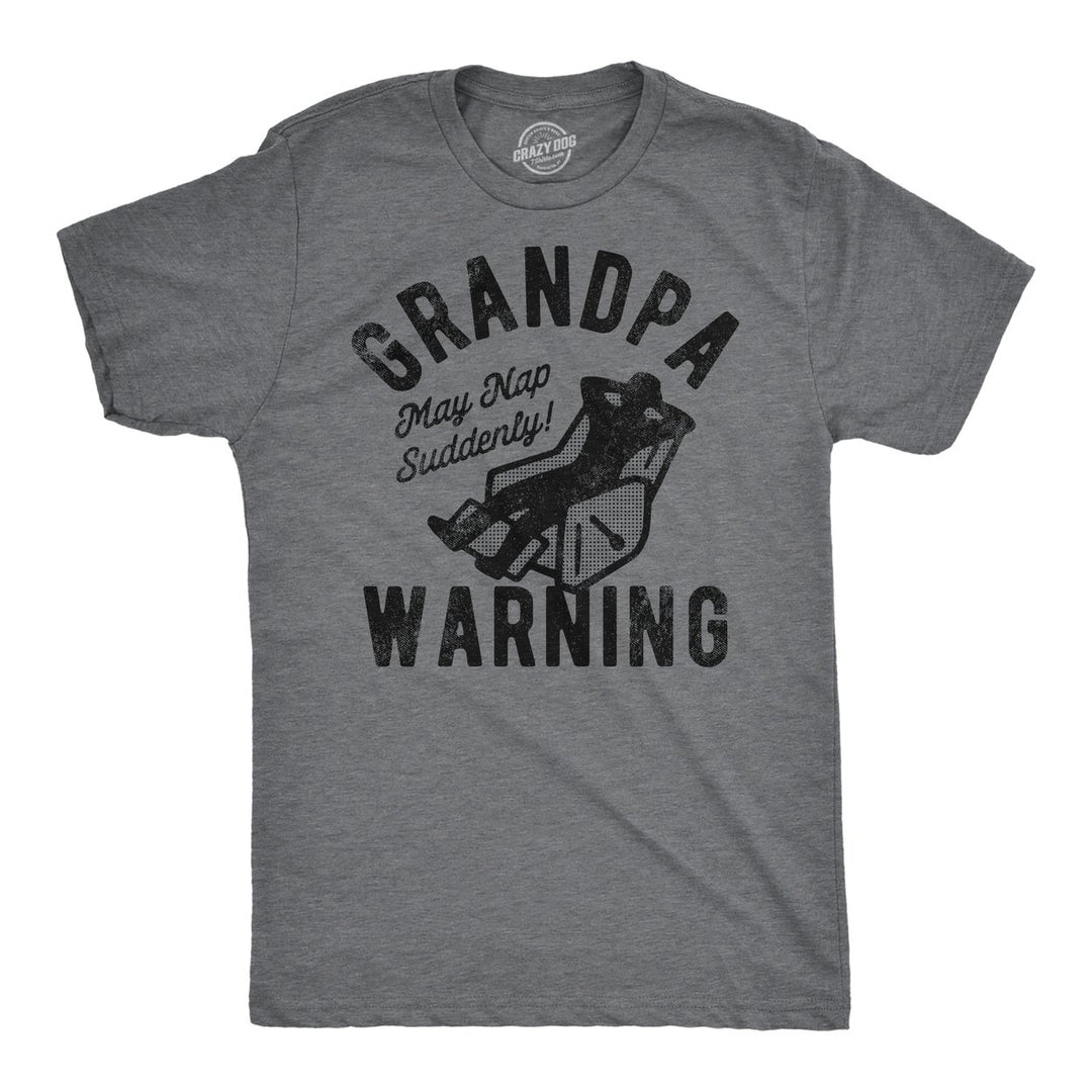 Mens Funny T Shirts Grandpa Warning Sarcastic Fathers Day Tee For Men Image 4