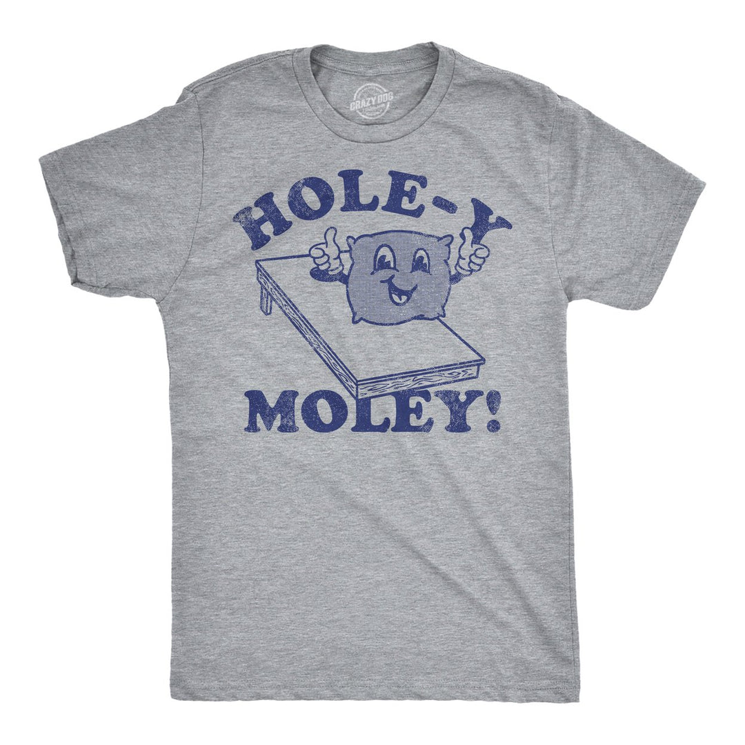 Mens Funny T Shirts Holey Moley Sarcastic Corn Hole Graphic Tee For Men Image 4