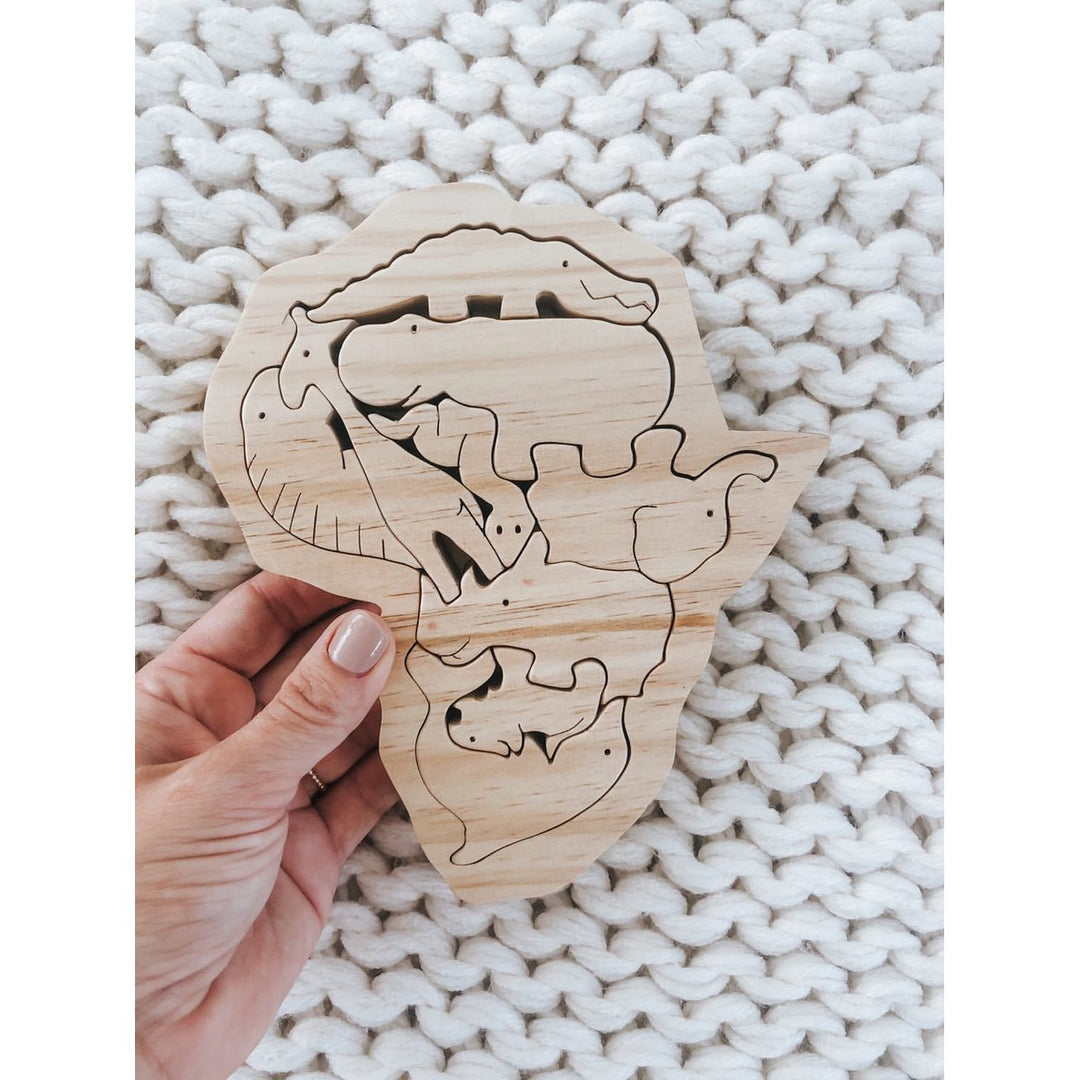 Afriland Wooden Puzzle African Animals Image 1