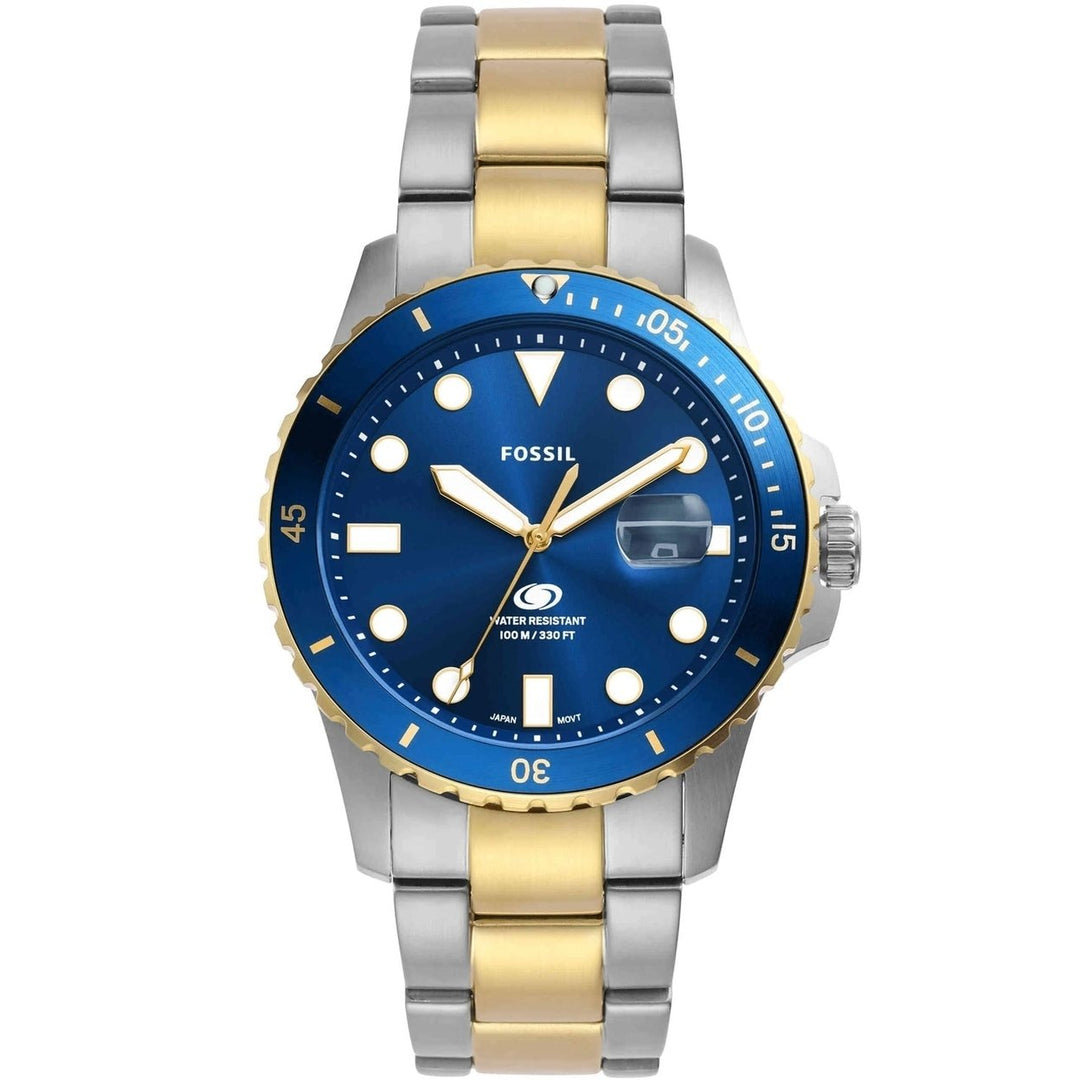 Fossil Mens Blue Dive Blue Dial Watch - FS6034 Image 1