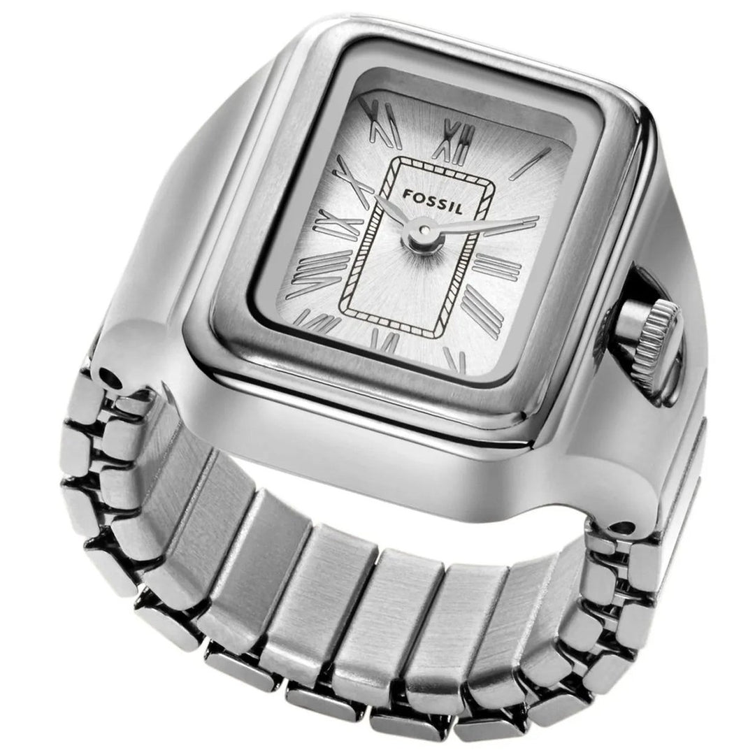 Fossil Womens Raquel Watch Ring Silver Dial Watch - ES5344 Image 1