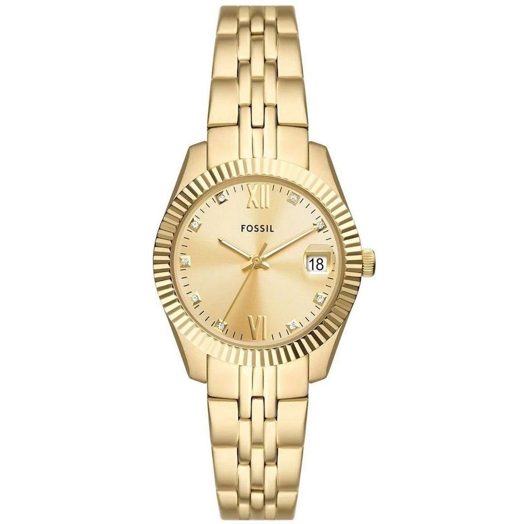 Fossil Womens Scarlette Gold Dial Watch - ES5338 Image 1