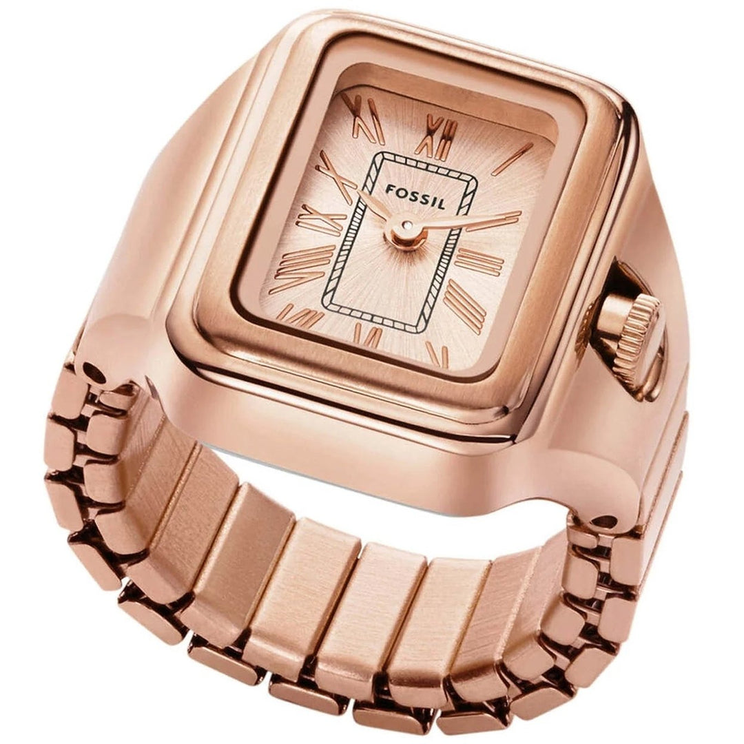 Fossil Womens Raquel Watch Ring Rose Gold Dial Watch - ES5345 Image 1