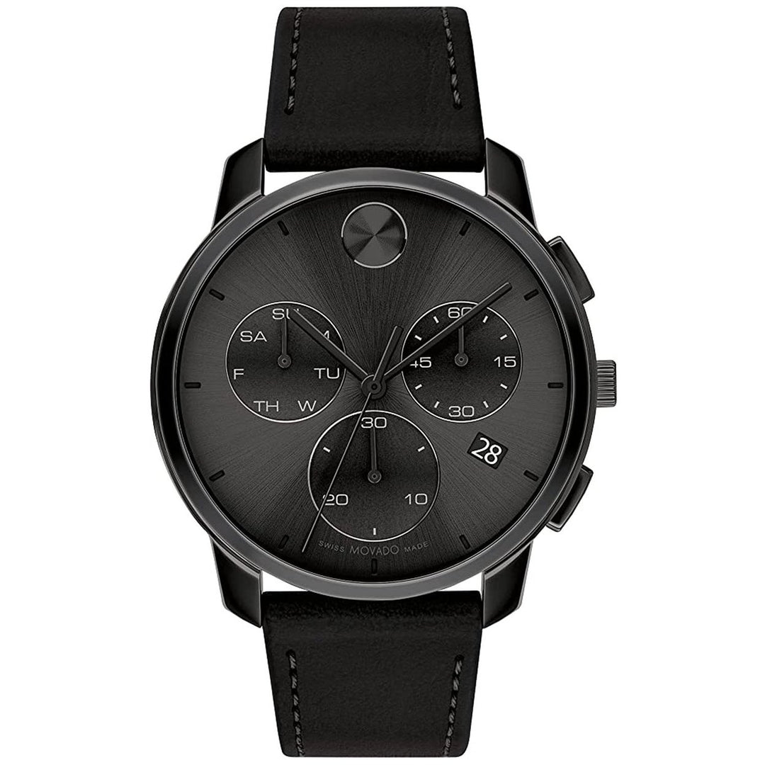 Movado Mens Bold Thin Black Dial Watch - 3600835 Image 1