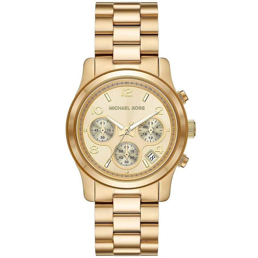 Michael Kors Womens Runway Gold Dial Watch - MK7323 Image 1