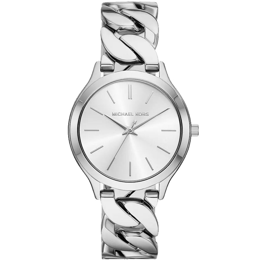 Michael Kors Womens Slim Runway White Dial Watch - MK7474 Image 1