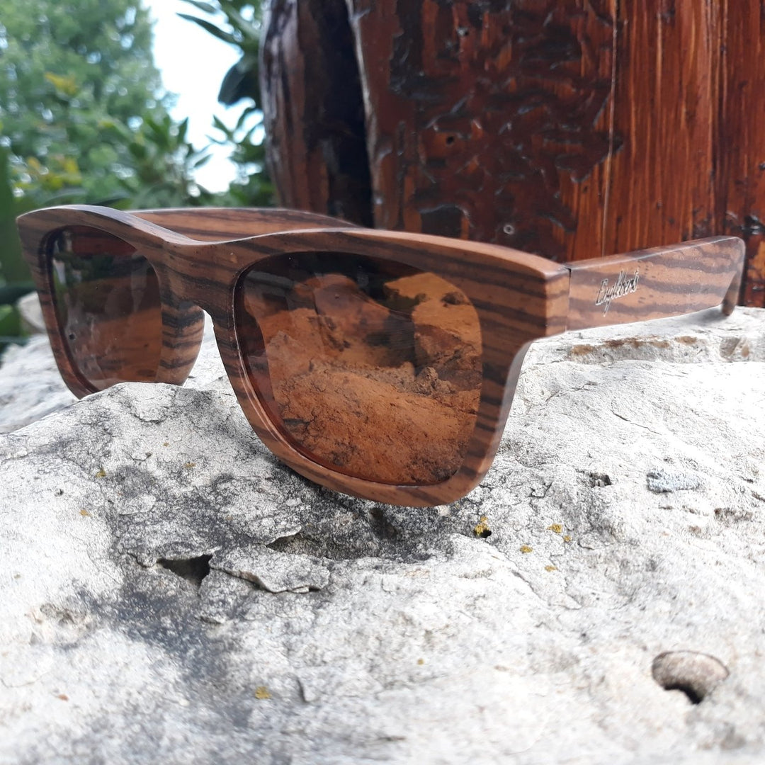 Zebrawood Full Frame Polarized Sunglasses Image 4