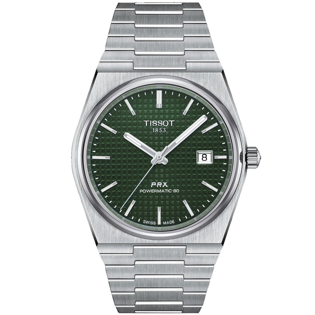 Tissot Mens PRX Powermatic 80 Green Dial Watch - T1374071109100 Image 1