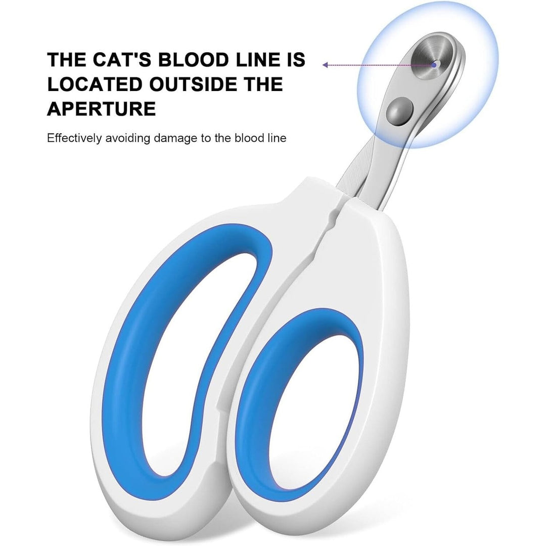 2-Piece: Easy-Grip Stainless Steel Cat Nail Clippers Image 3