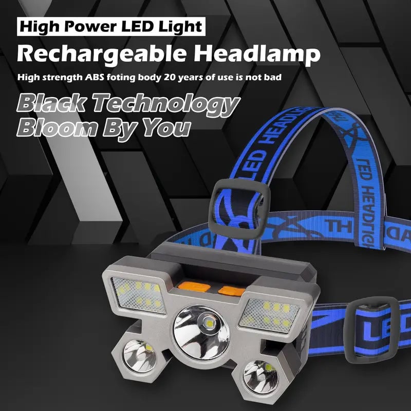 Headlamp With Built In Battery USB Rechargeable Image 2