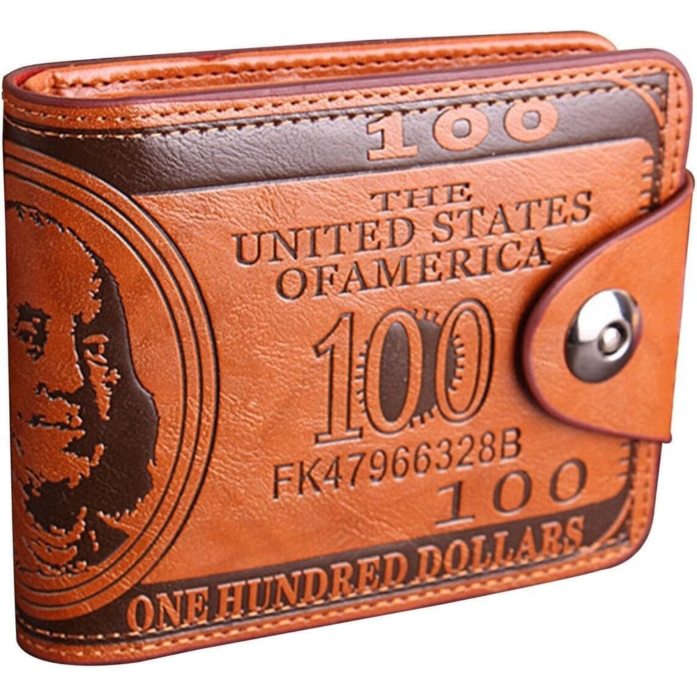 Mens USD Bill Wallet Billfold Leather Credit Card Photo Holder Image 2