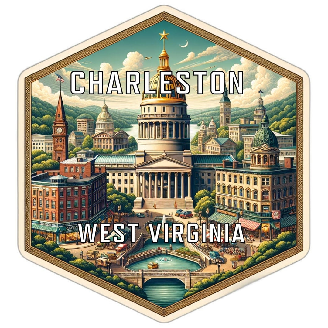 Charleston West Virginia Travel Destination Souvenir Vinyl Decal Sticker Image 1