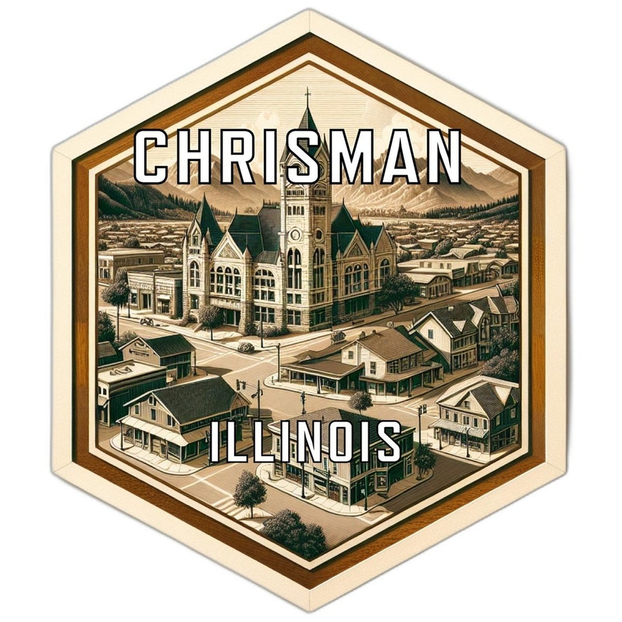 Chrisman Illinois Travel Destination Souvenir Vinyl Decal Sticker Image 1