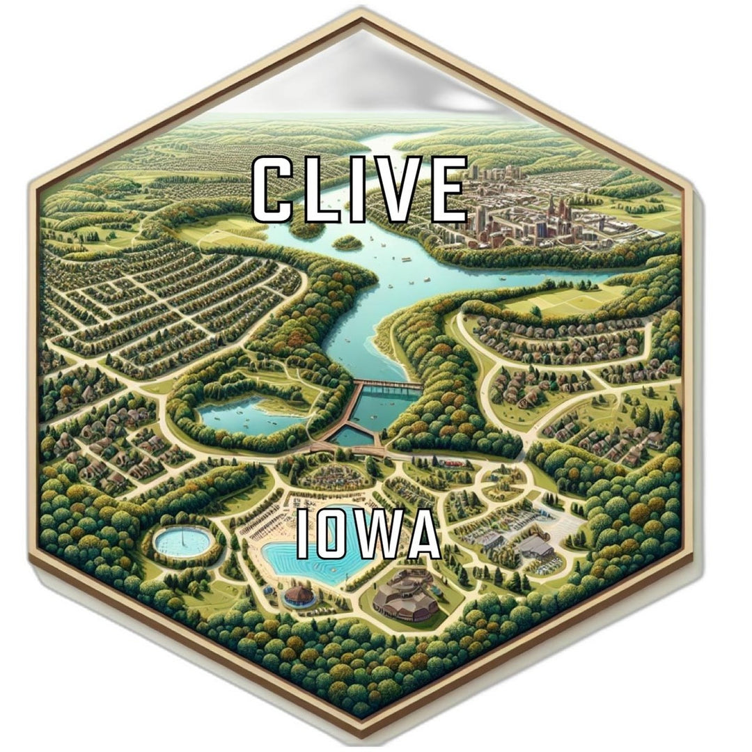 Clive Iowa Travel Destination Souvenir Vinyl Decal Sticker Image 1