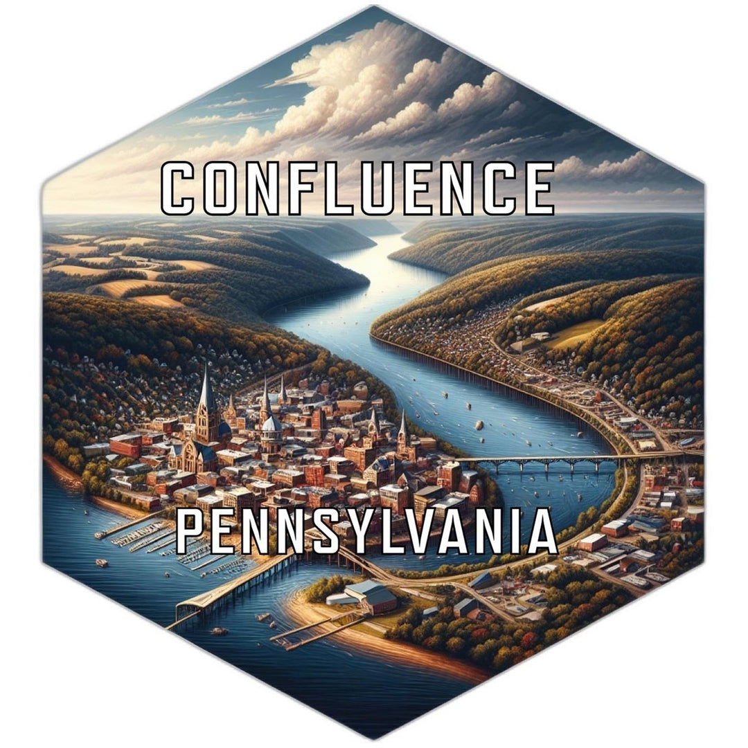 Confluence Pennsylvania Travel Destination Souvenir Vinyl Decal Sticker Image 1