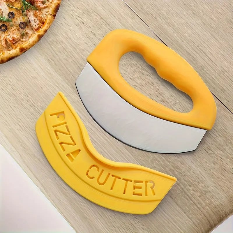 Ultra-Sharp Stainless Steel Pizza Cutter With Rocker Arm Image 1