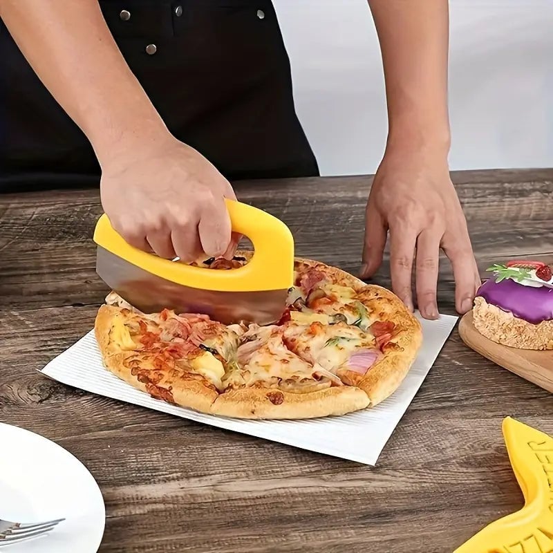 Ultra-Sharp Stainless Steel Pizza Cutter With Rocker Arm Image 4