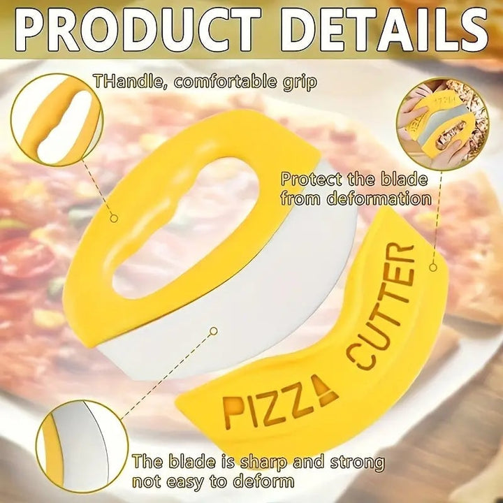 Ultra-Sharp Stainless Steel Pizza Cutter With Rocker Arm Image 4