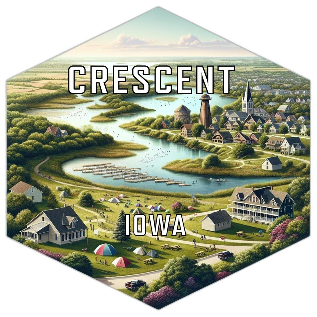 Crescent Iowa Travel Destination Souvenir Vinyl Decal Sticker Image 1