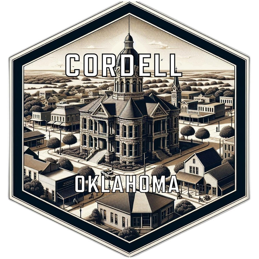 Cordell Oklahoma Travel Destination Souvenir Vinyl Decal Sticker Image 1