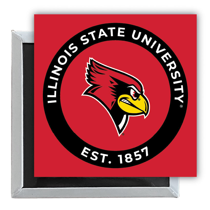 Illinois State Redbirds 2.5"x 2.5" Fridge Magnet Officially Licensed Collegiate Product Image 1