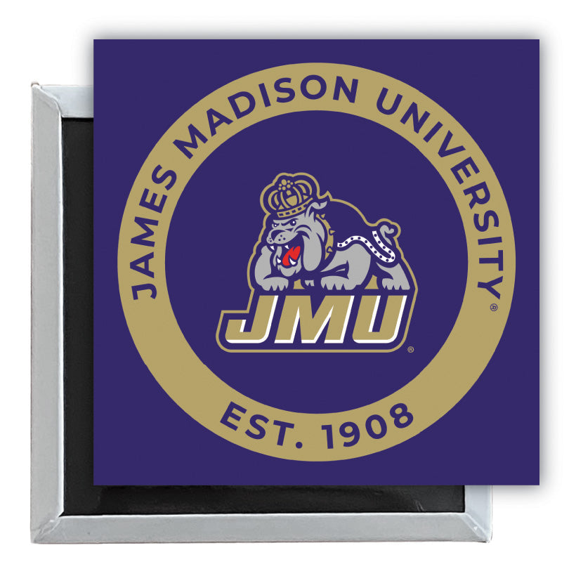 James Madison Dukes 2.5"x 2.5" Fridge Magnet Officially Licensed Collegiate Product Image 1