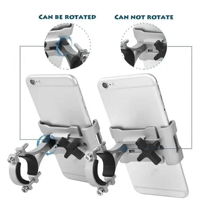 360 Rotating Metal Bike Phone Holder Anti-Slip Aluminum Bracket for GPS Image 6