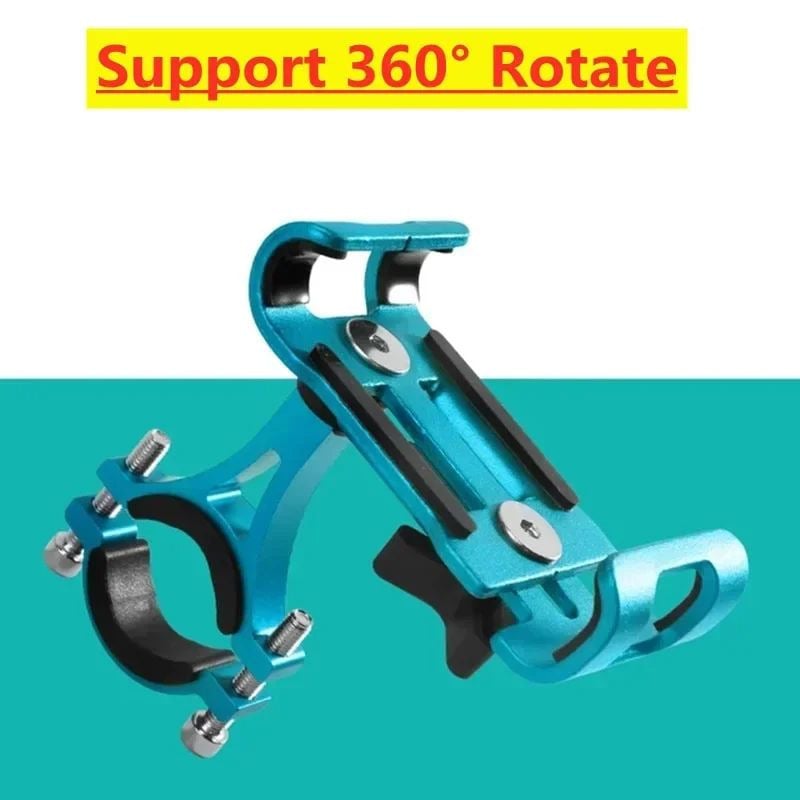 360 Rotating Metal Bike Phone Holder Anti-Slip Aluminum Bracket for GPS Image 9