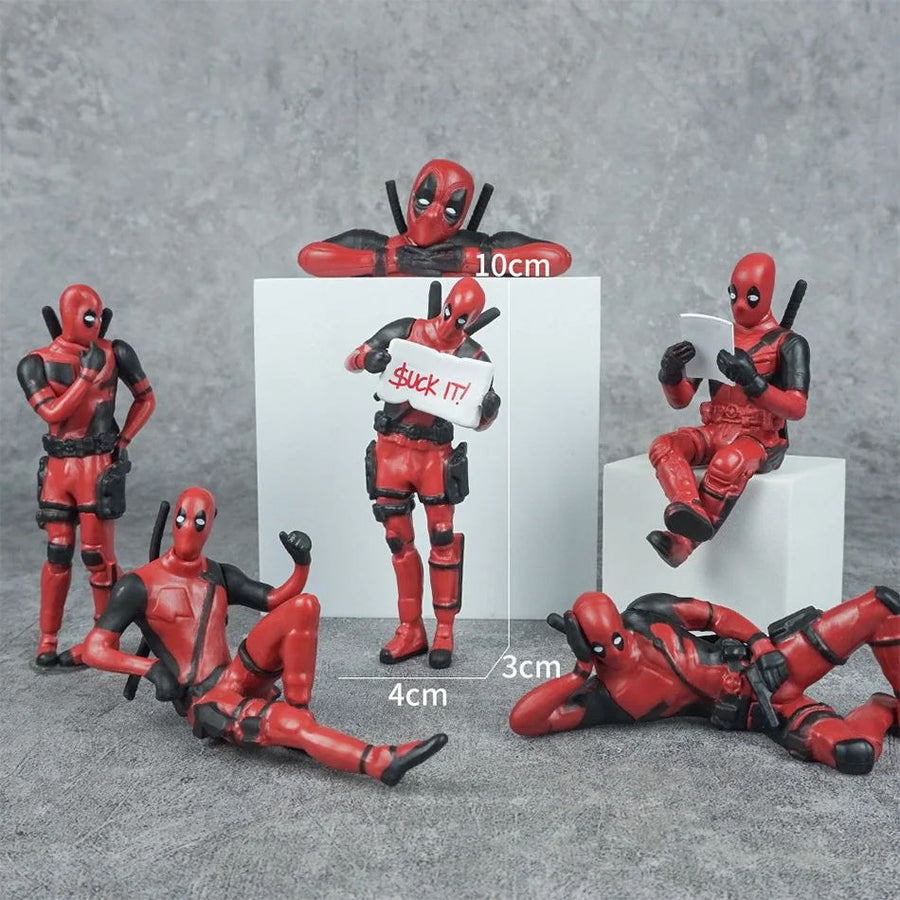 8cm Funny Deadpool Figure  Desk Car Office Decoration Toy Image 1