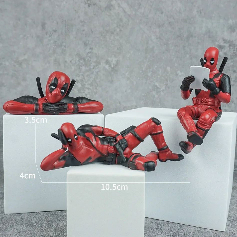 8cm Funny Deadpool Figure  Desk Car Office Decoration Toy Image 2